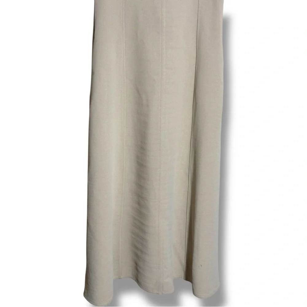 Joie Cream Sleeveless A-Line Square Neck Soft Fit & Flare Midi Dress - Picture 13 of 15